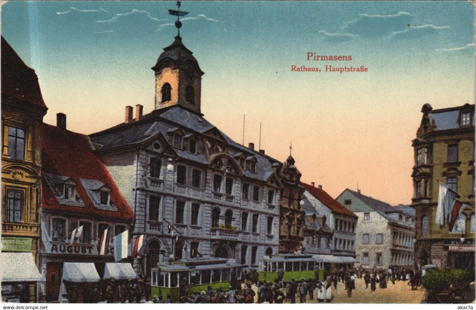 CPA AK PIRMASENS Rathaus - Hauptstrasse GERMANY (1161941) - Pirmasens