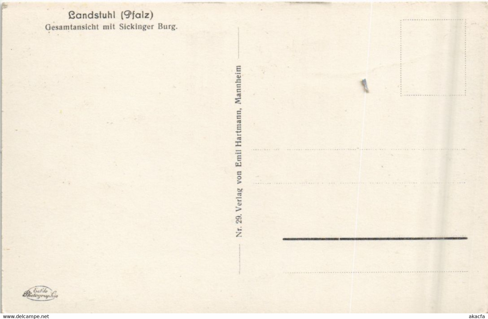 CPA AK LANDSTUHL Gesamtansicht Mit Sickinger Burg GERMANY (1161982) - Landstuhl