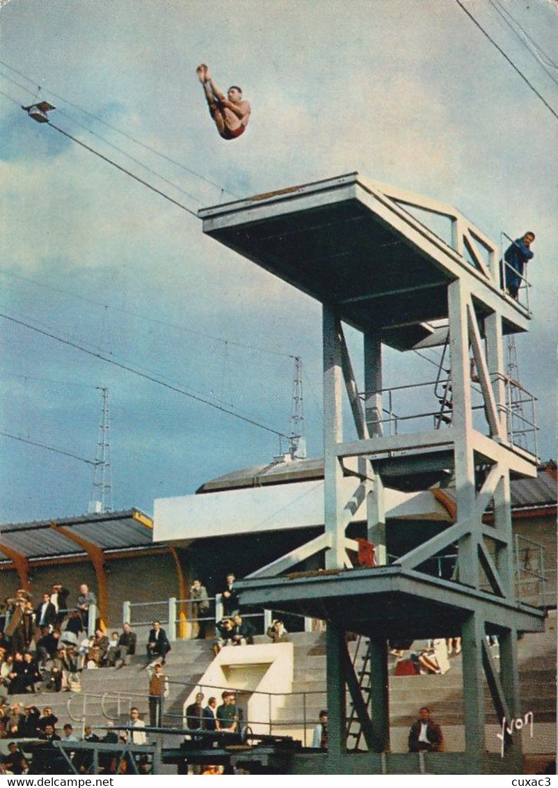 75 - Paris - Stade Georges Vallerey - Double Saut Périlleux Et Demi Avant Carpé Plongeon De Haut Vol - High Diving