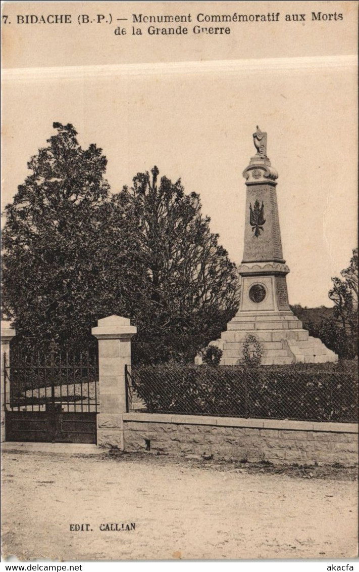 CPA BIDACHE Monument Commemoratif Aux Morts (1163894) - Bidache