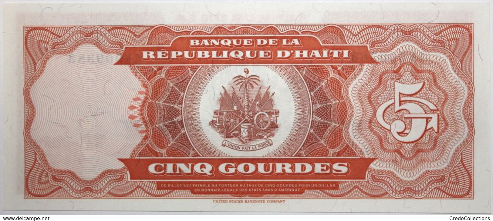 Haïti - 5 Gourdes - 1989 - PICK 255a - NEUF - Haiti