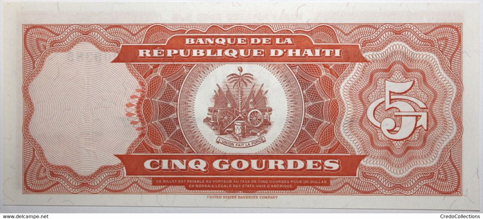 Haïti - 5 Gourdes - 1989 - PICK 255a - NEUF - Haïti