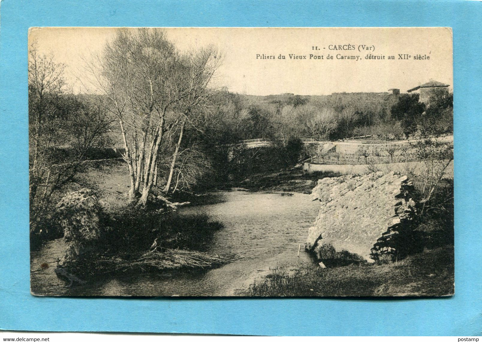 CARCES--piliers Du Vieux Pont De Caramy -beau Plan-édition- A Voyagé D'époque - Carces