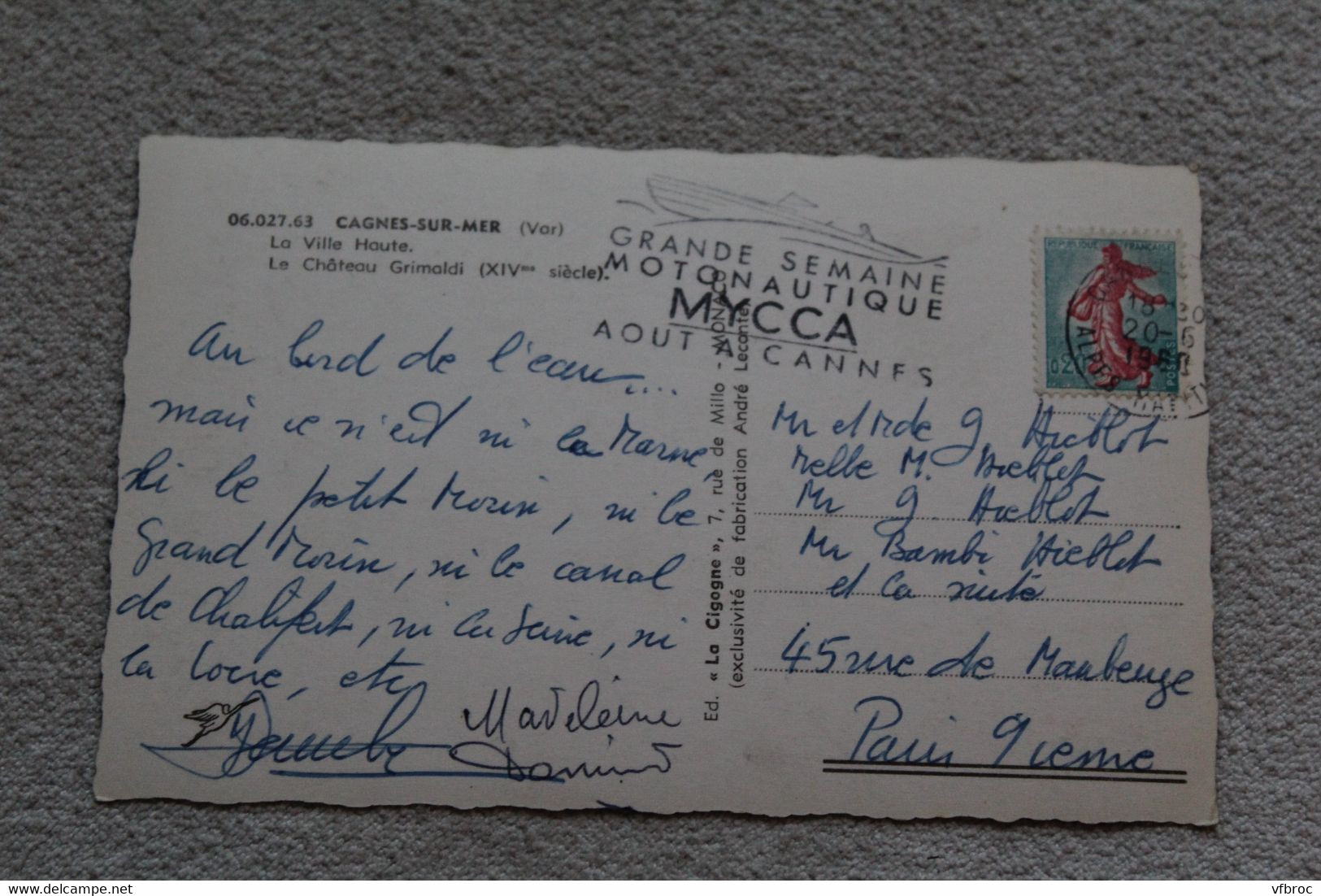 C881, Cpsm, Cagnes Sur Mer, La Ville Haute, Le Château De Grimaldi, Alpes Maritimes 06 - Cagnes-sur-Mer