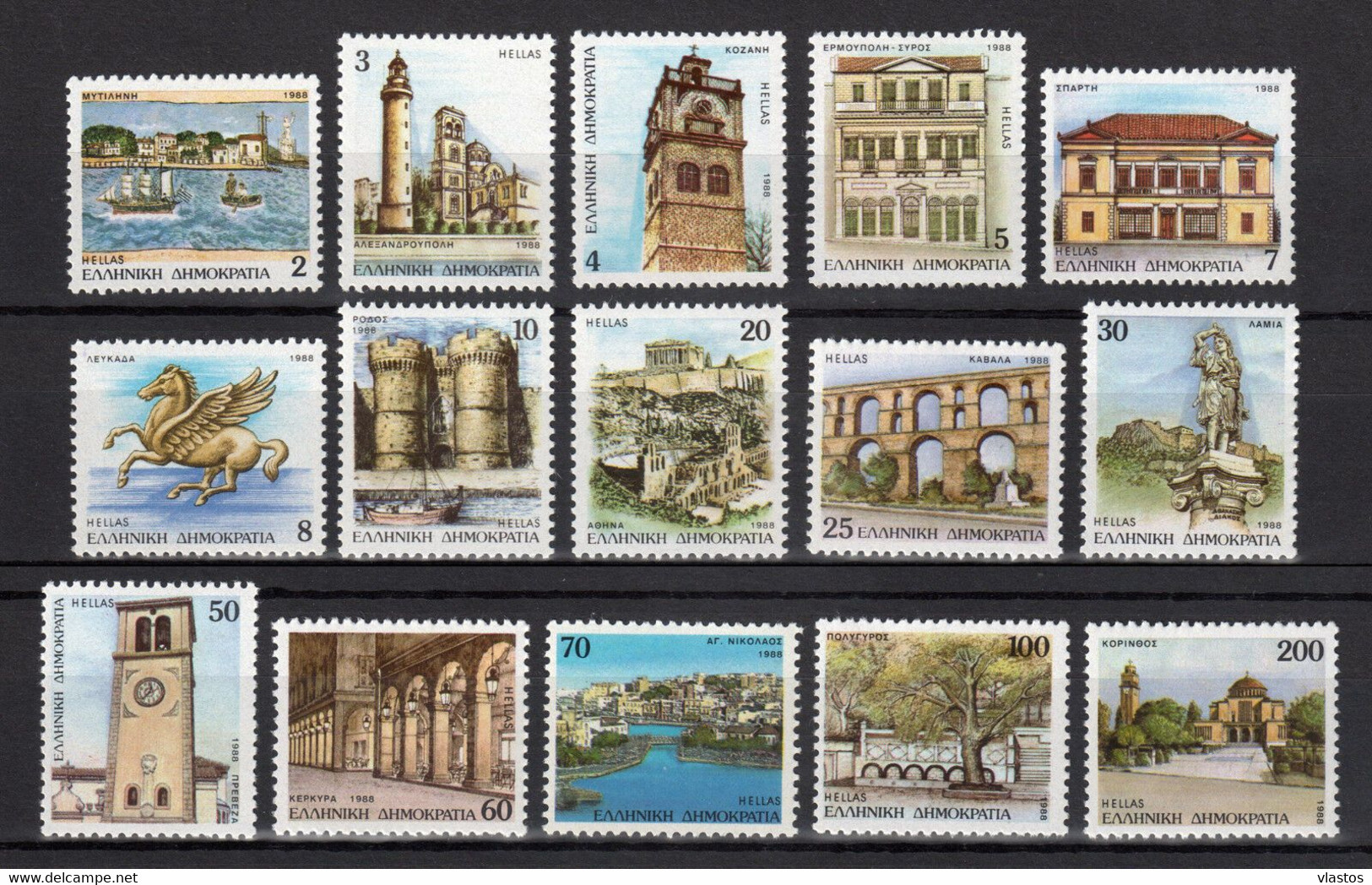 GREECE 1988 COMPLETE YEAR - PERFORATED STAMPS MNH