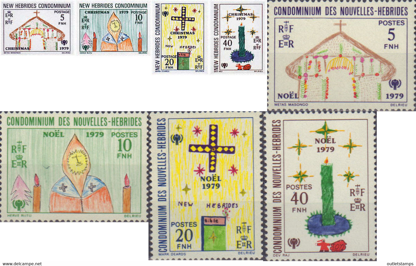 Ref. 138033 * NEW *  - NEW HEBRIDS . 1979. CHRISTMAS. INTERNATIONAL YEAR OF CHILD. NAVIDAD. A�O INTERNACIONAL DEL NI�O - Unused Stamps