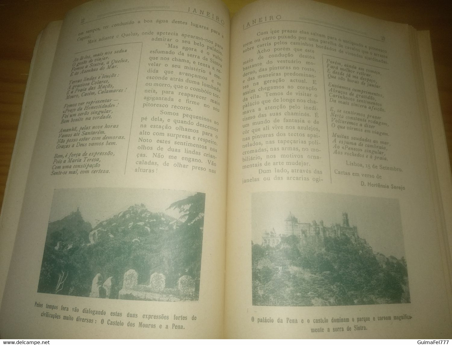 Almanaque Sto. António-Terras de Portugal, breves comentários sobre Lisboa, Coimbra, Sesimbra, Aveiro... Braga ano 1952