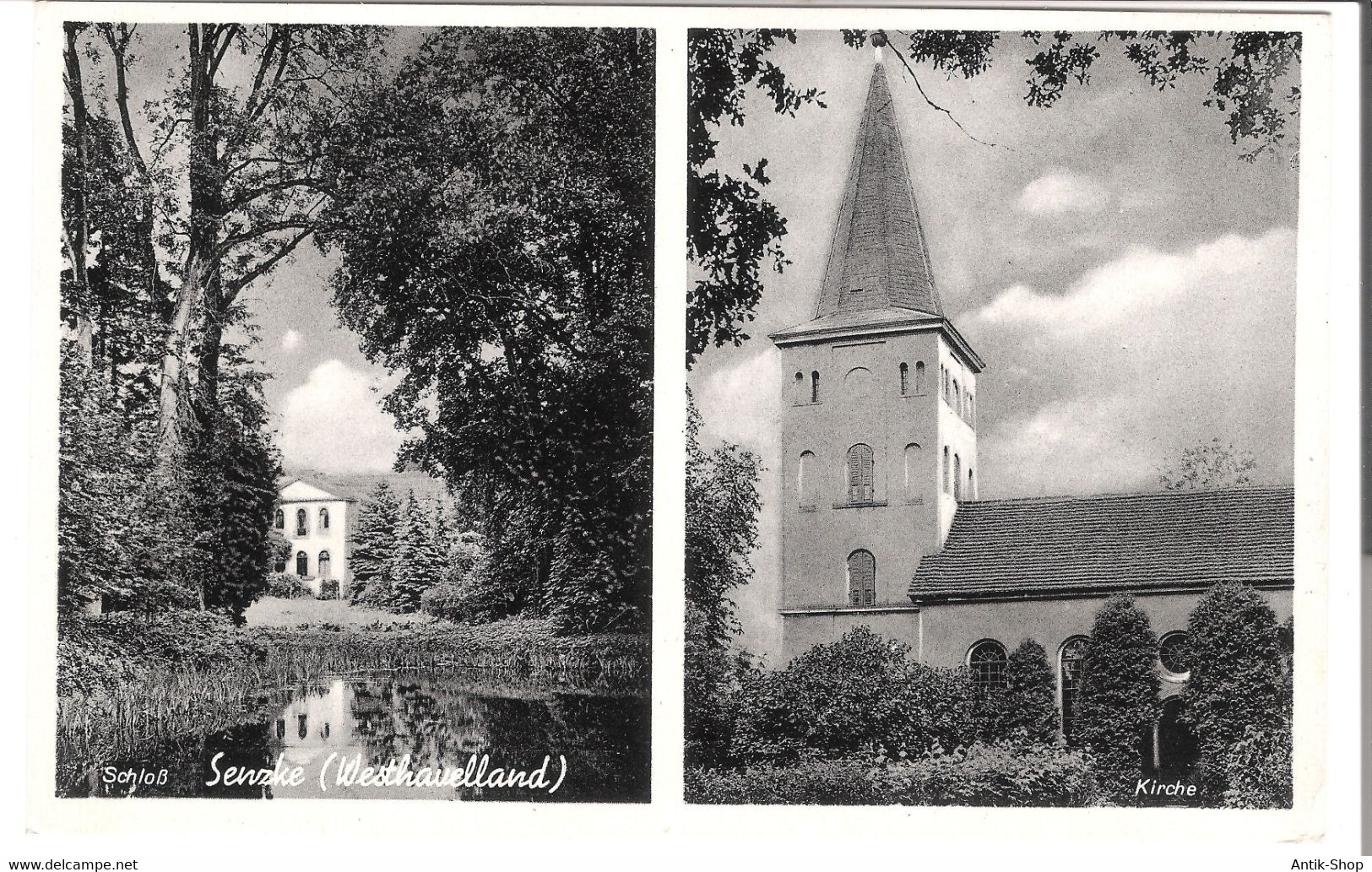 Schloß Senzke Und Kirche V. 1930 (45551) - Rathenow