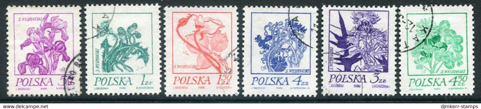 POLAND 1974 Wyspianski Flower Paintings Used Michel 2296-301 - Used Stamps