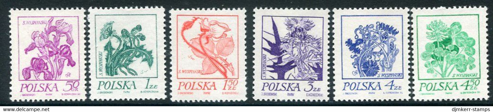 POLAND 1974 Wyspianski Flower Paintings MNH / ** Michel 2296-301 - Unused Stamps