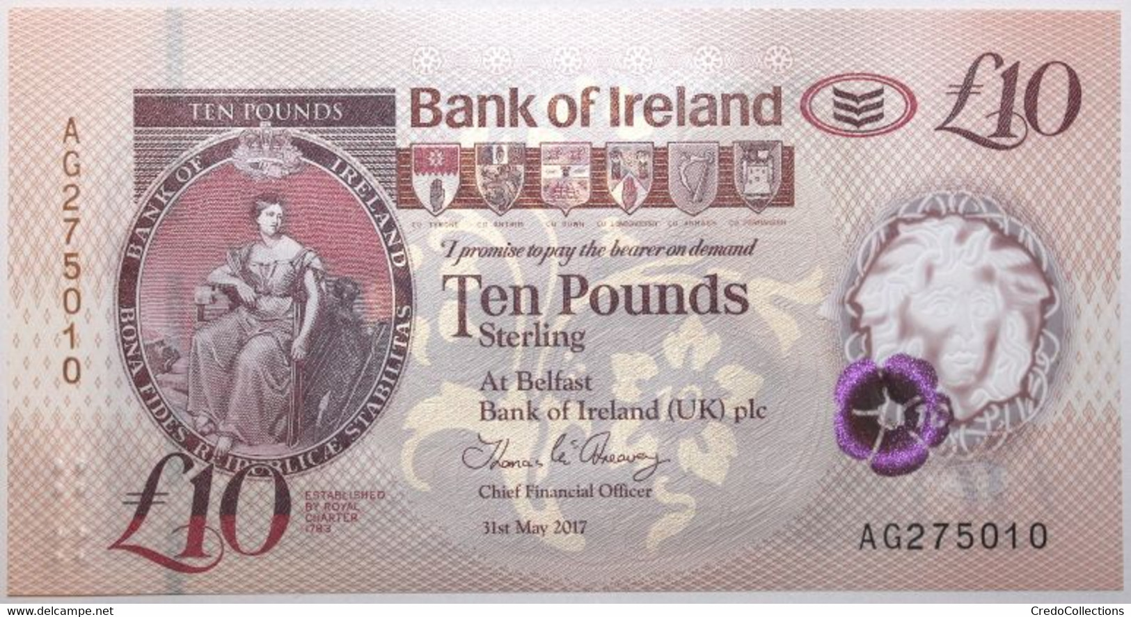 Irlande Du Nord - 10 Pounds - 2017 - PICK 91a - NEUF - 10 Ponden