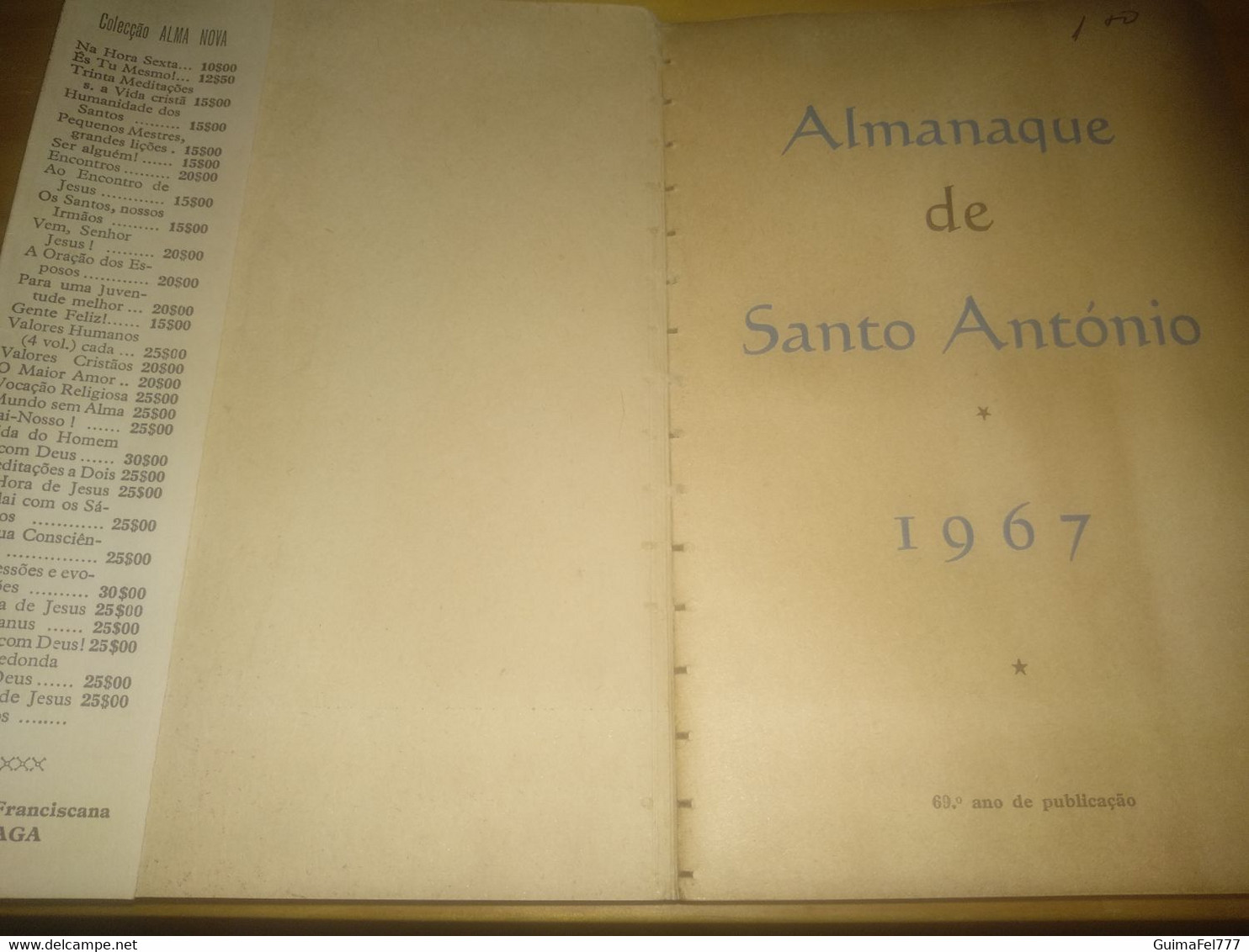 Almanaque Sto. António- Braga Ano 1967 - Autres & Non Classés