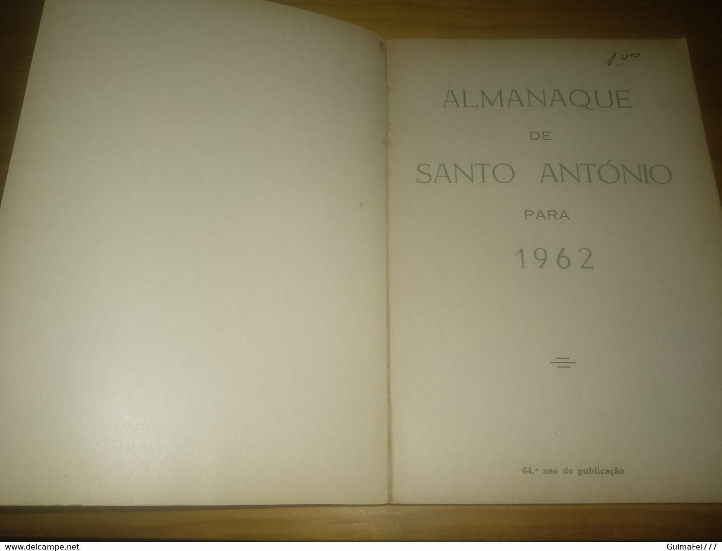 Almanaque Sto. António- Braga Ano 1962 - Sonstige & Ohne Zuordnung