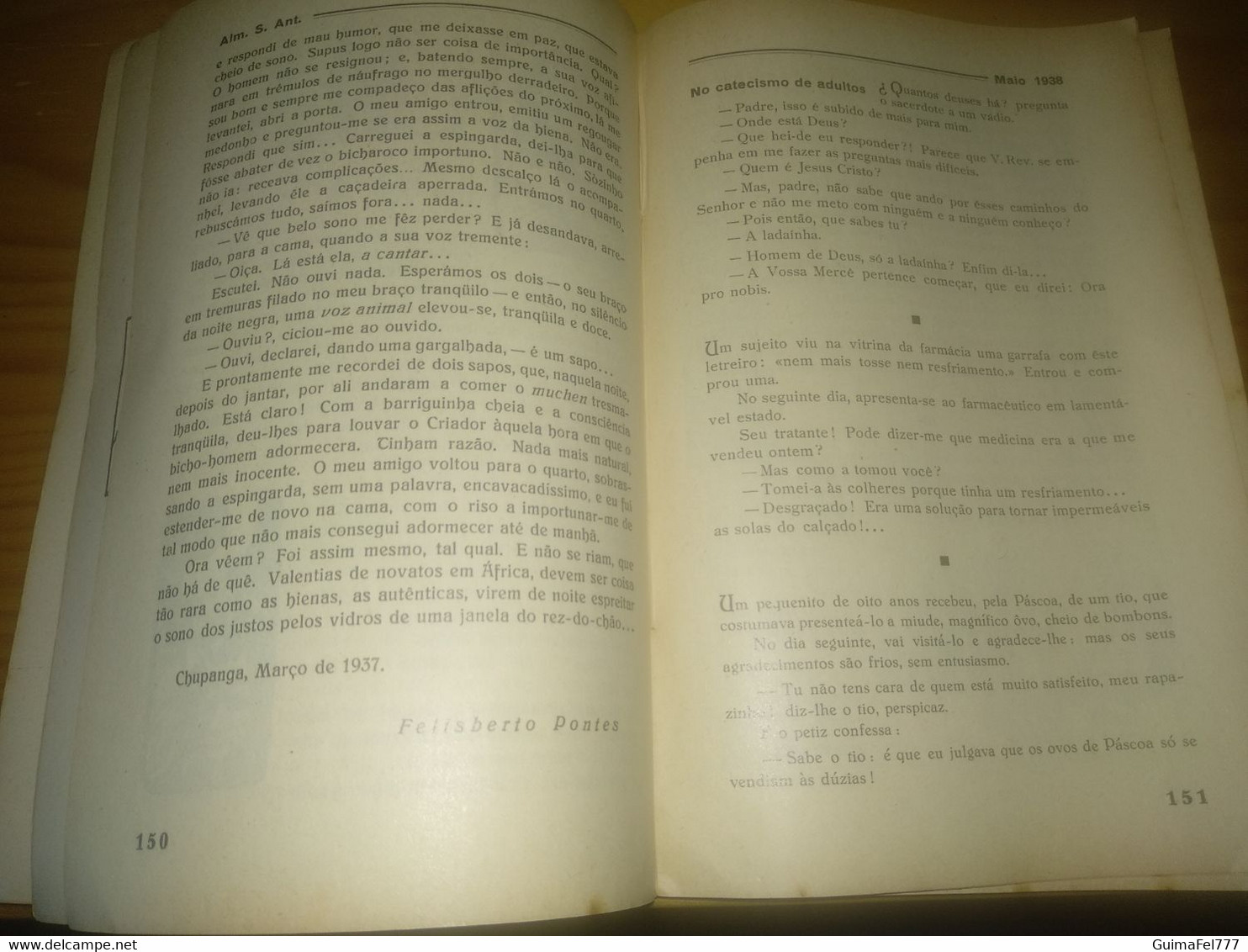 Almanaque Sto. António, - Braga Ano 1938 - Andere & Zonder Classificatie