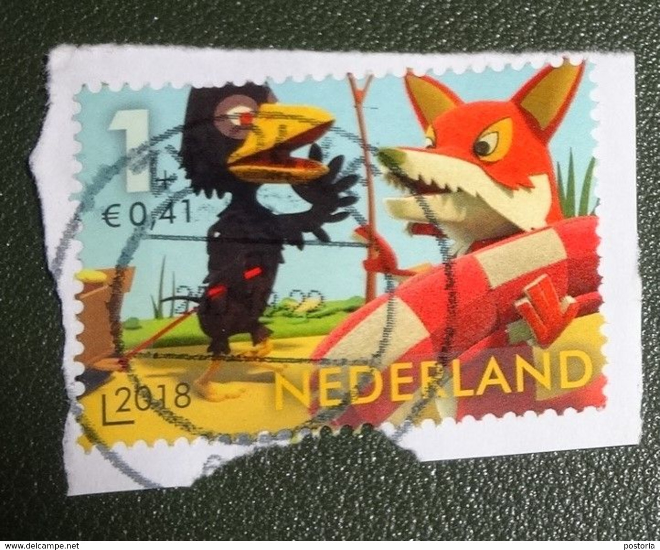 Nederland - NVPH - 3694c - 2018 - Gebruikt Onafgeweekt - Cancelled On Paper- Fabeltjeskrant - Louwie Vos - Meneer Raaf - Oblitérés