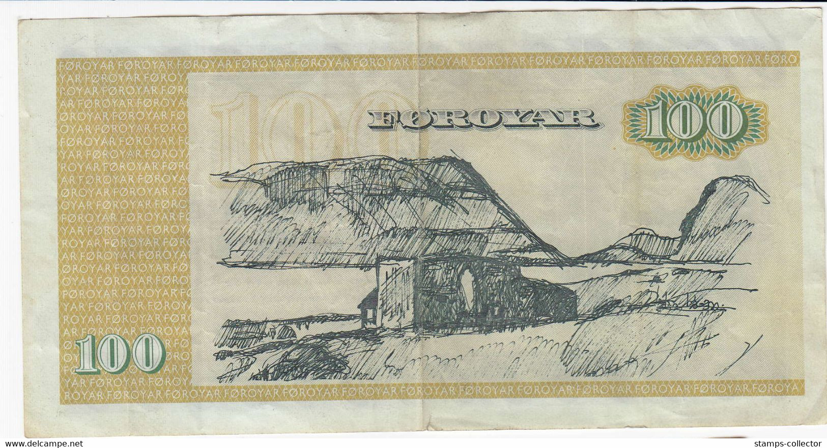 Faroe Island, 100. 100Kr. Used. Nr. 1280333, A0781E - Islas Faeroes