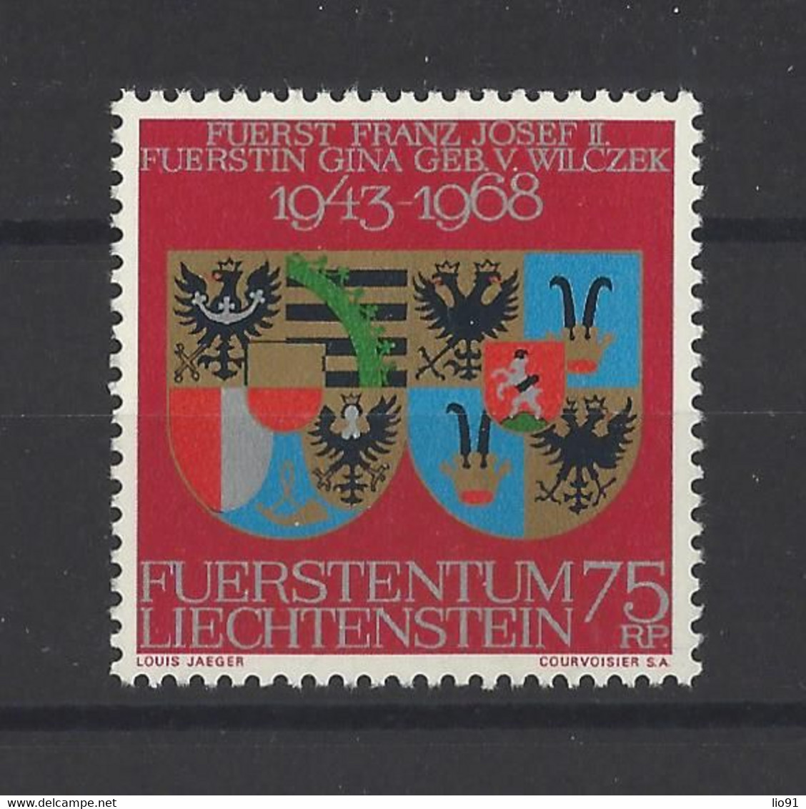 LIECHTENSTEIN.  YT   N° 450   Neuf **  1968 - Nuovi