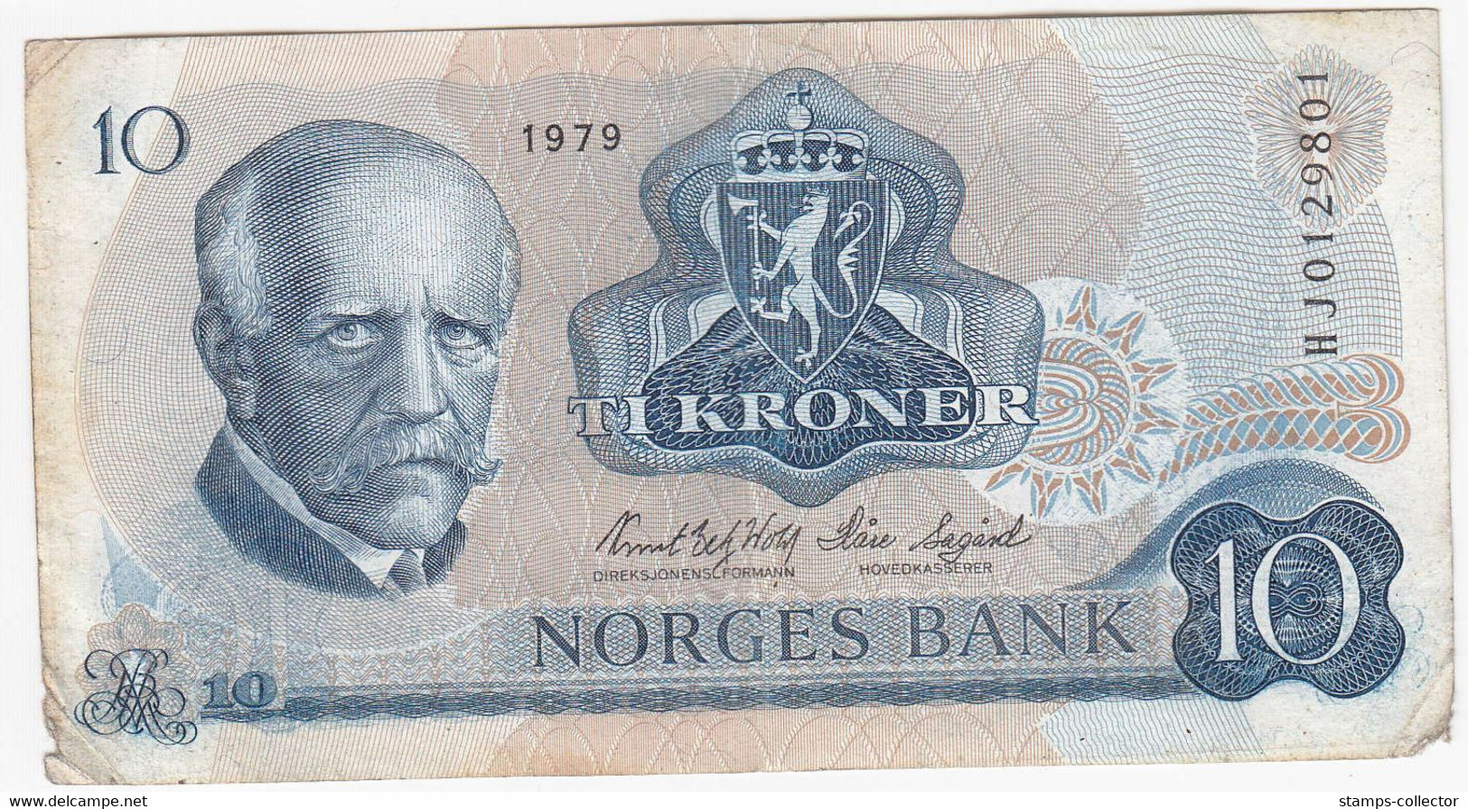 Norway. 10. 10 Kroner. 1979, Used - Norway