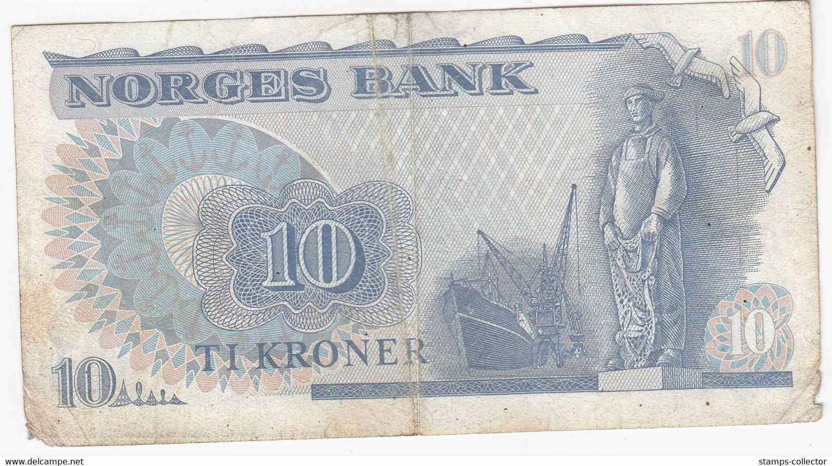 Norway. 10. 10 Kroner. 1979, Used - Norvège