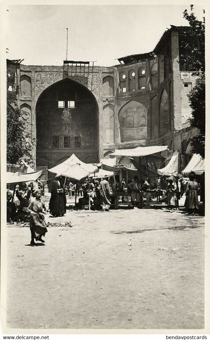 Iran Persia, ISFAHAN ISPAHAN اصفهان, Market Near Gate (1930s) RPPC Postcard - Iran