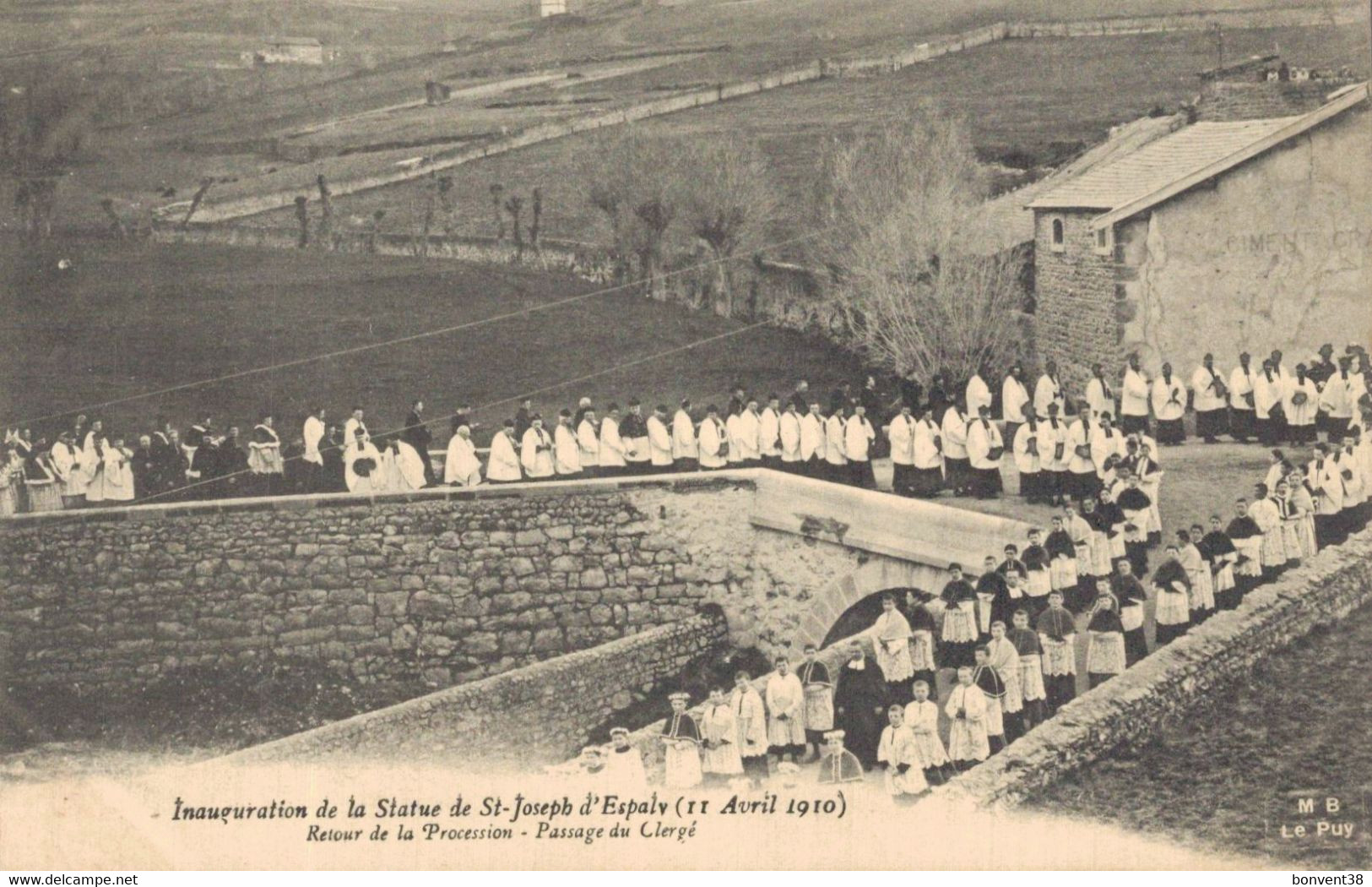 H2709 - Inauguration De La Statue De ST JOSEPH D'ESPALY - Retour De La Procession Passage Du Clergé - Le Puy En Velay