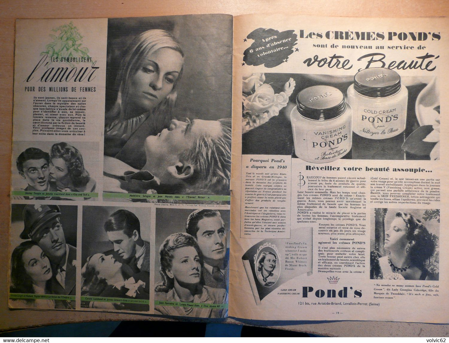 Revue Votre Amie novembre 1946 Amour