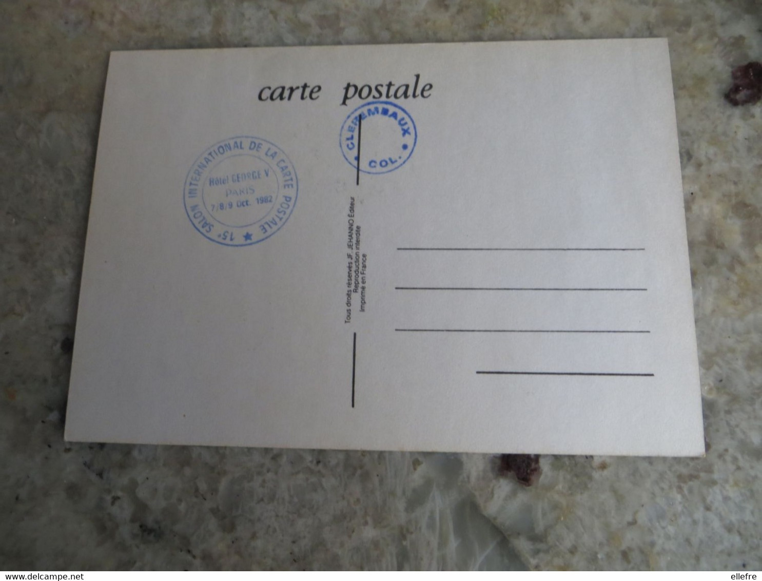 CPM Paris Hôtel Georges V - 15 ème Salon International De La Carte Postale - 1982 Illustrateur Jeudy - Bourses & Salons De Collections