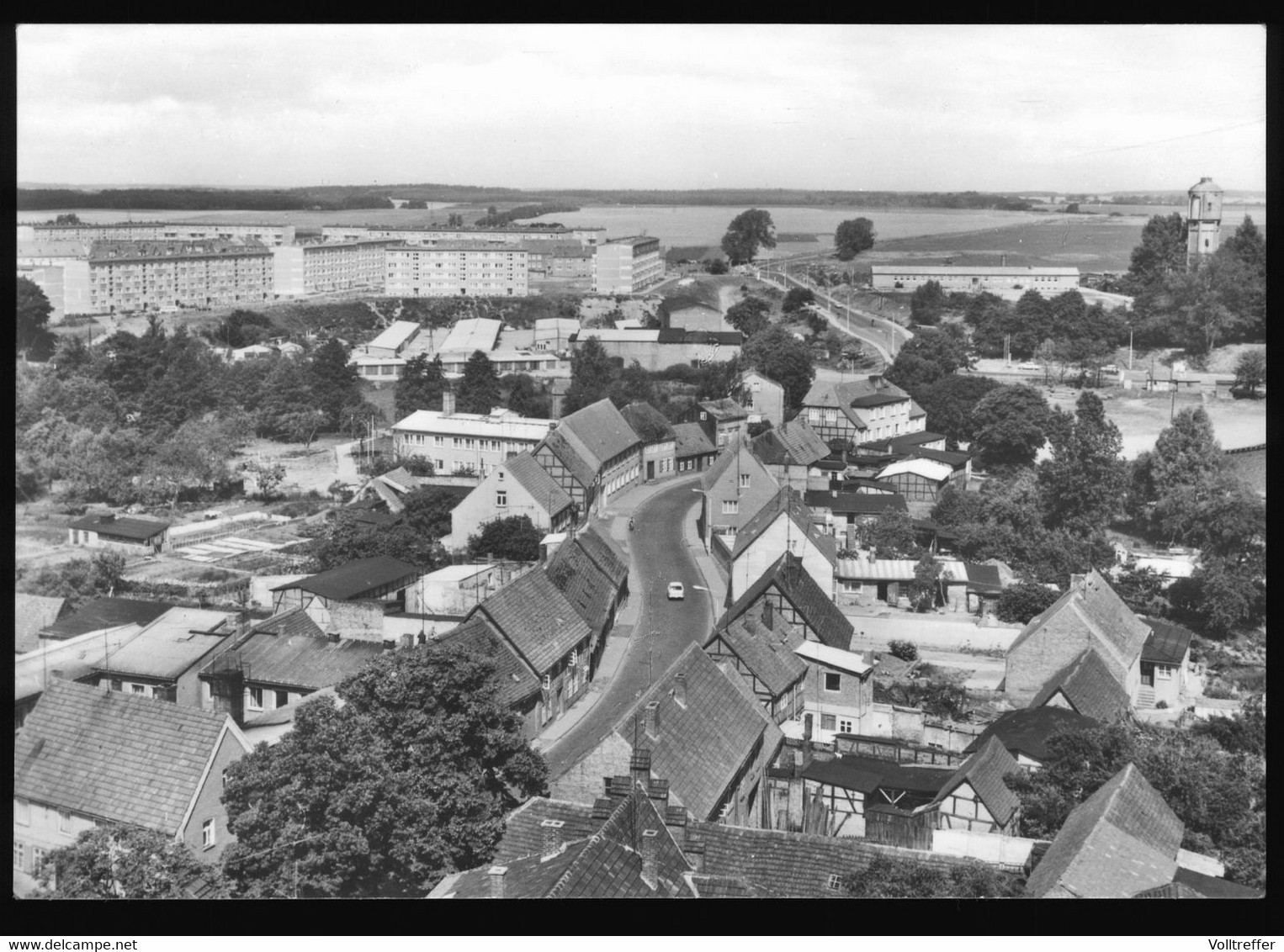 DDR Foto AK 1980 Röbel Müritz Ortspartie Aus Der Vogelperspektive, Neubaugebiet - Röbel