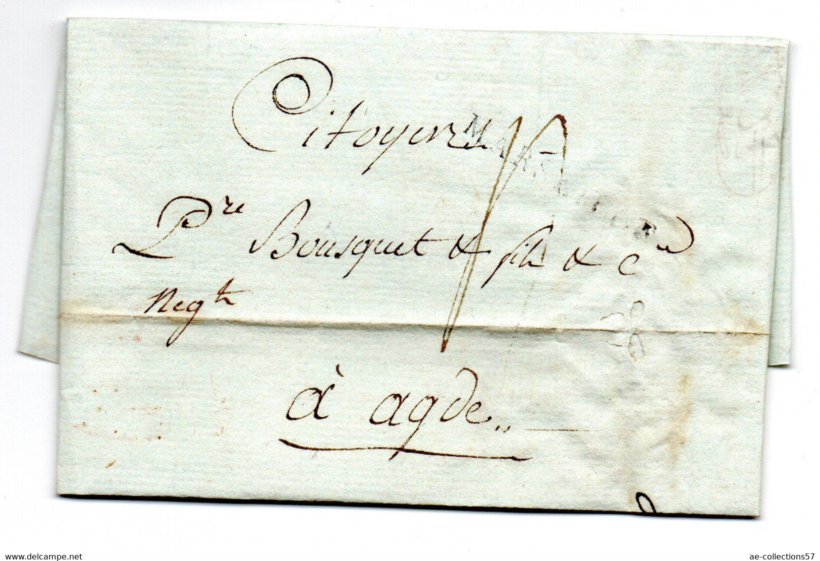 Lettre / De Marseille / Pour Agde / 19 Prairial An 9 - 1801-1848: Voorlopers XIX