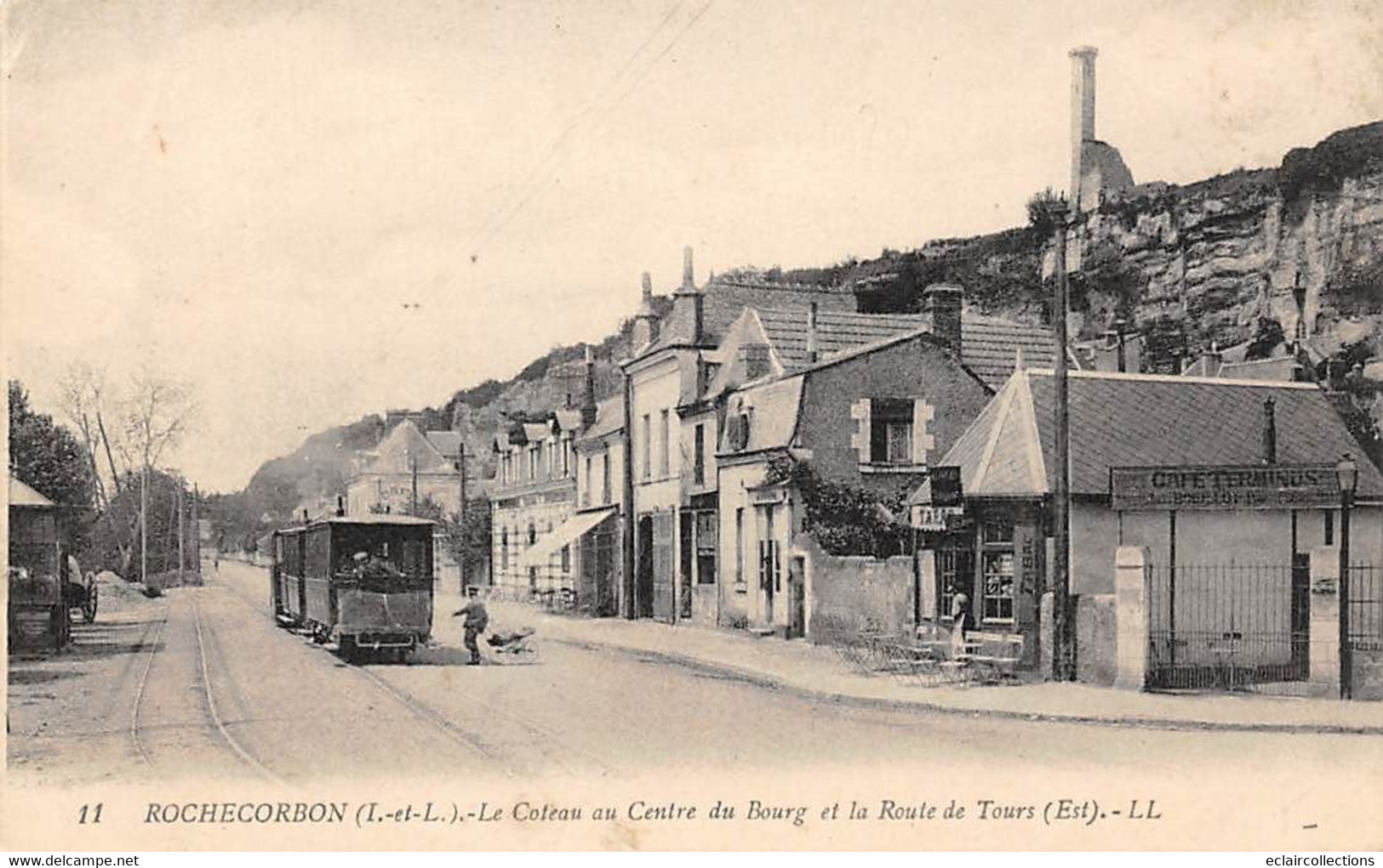 Rochecorbon         37       Le Centre Coteau Et Tramway Route De Tours    N° 41   (voir Scan) - Rochecorbon