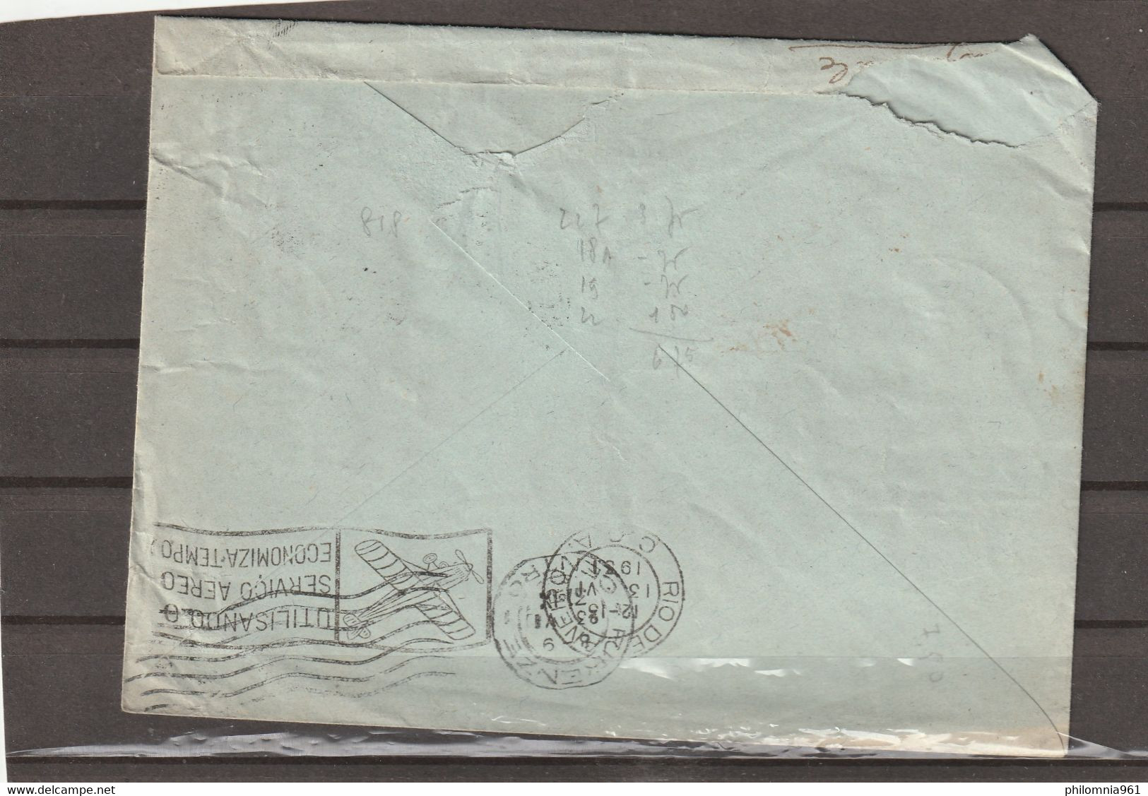 Brazil AEROPOSTALE AIRMAIL COVER TO Italy 1931 - Airmail (Private Companies)