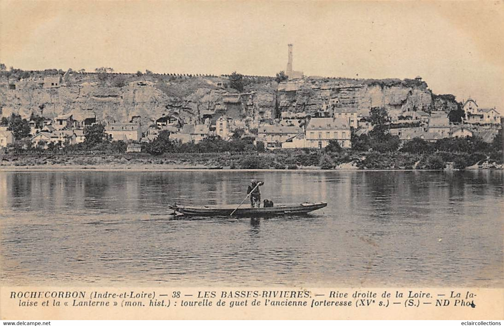 Rochecorbon         37         Les Basses Rivières    Barque Sur La Loire    (voir Scan) - Rochecorbon