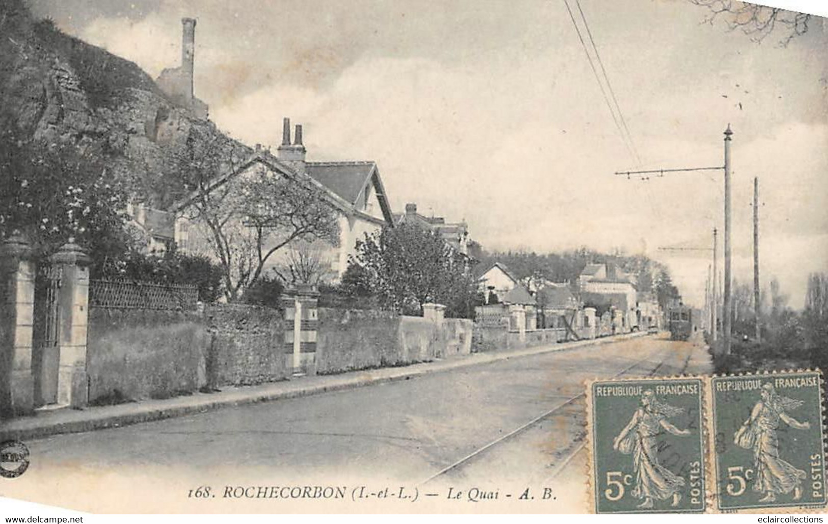 Rochecorbon         37         Le Quai. Tramway     (voir Scan) - Rochecorbon