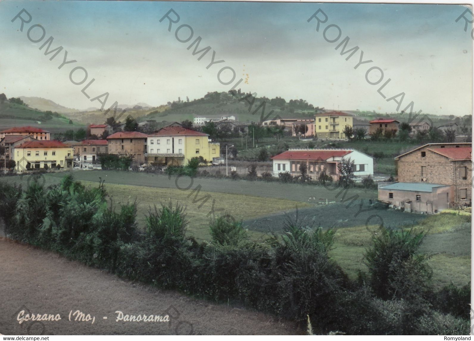 CARTOLINA  GORZANO,MODENA,EMILIA ROMAGNA,PANORAMA,BELLA ITALIA,STORIA,MEMORIA,CULTURA,IMPERO ROMANO,VIAGGIATA 1968 - Modena