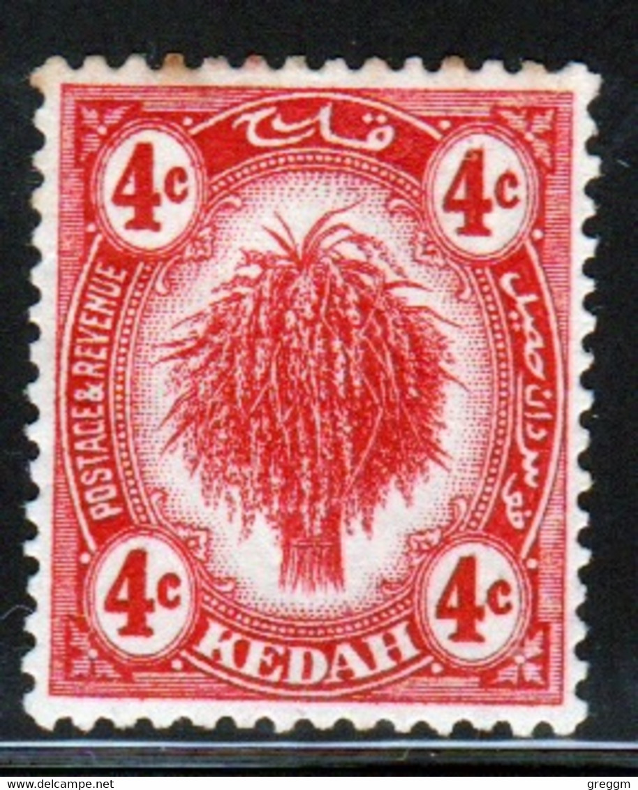 Malaysia Kedah 1919 Single 4c Definitive Stamp Which Is I Believe Cat No 21 In Mounted Mint. - Kedah
