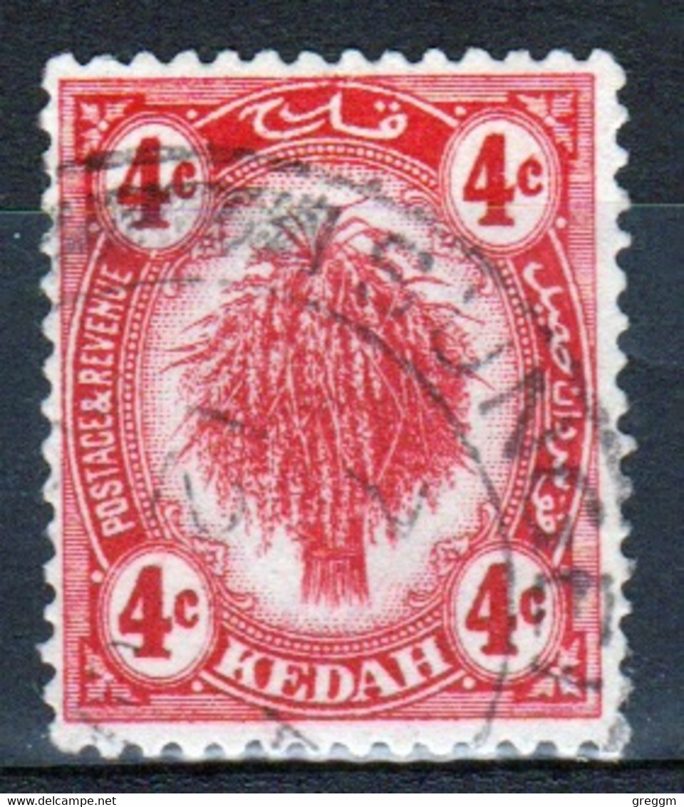Malaysia Kedah 1921 Single 4c Definitive Stamp Which Is I Believe Cat No 29 In Fine Used - Kedah