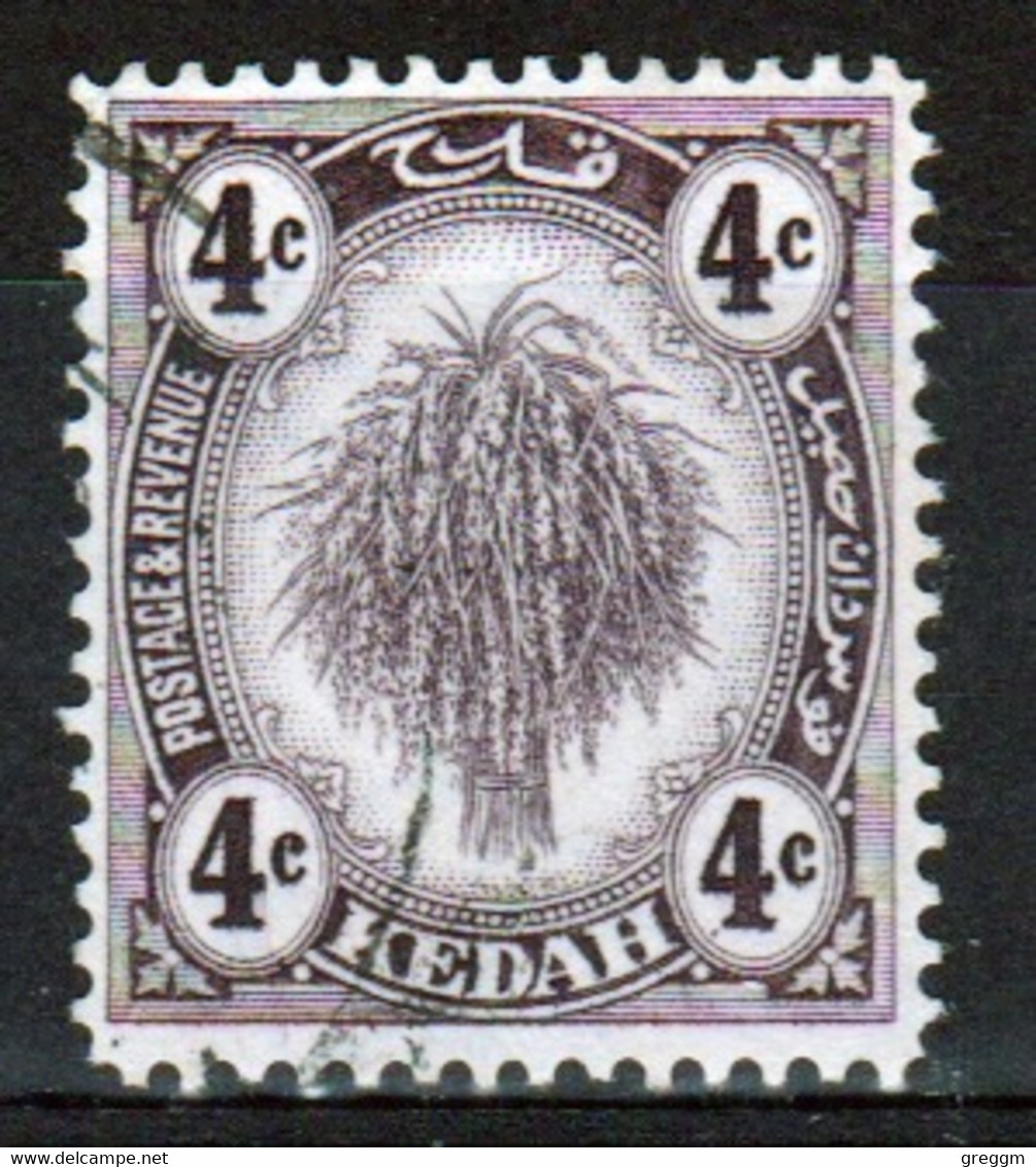 Malaysia Kedah 1922 Single 4c Definitive Stamp Which Is I Believe Cat No 54 In Fine Used - Kedah