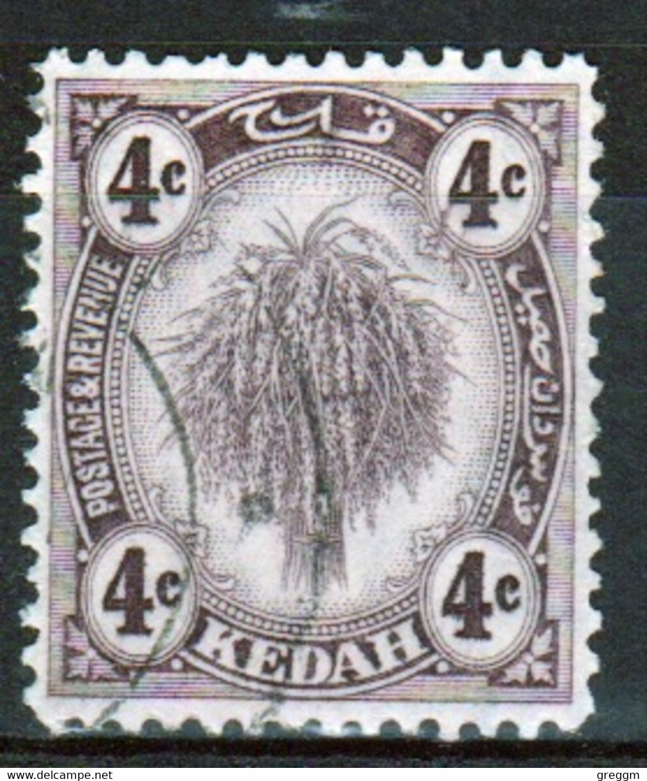 Malaysia Kedah 1922 Single 4c Definitive Stamp Which Is I Believe Cat No 54 In Fine Used - Kedah