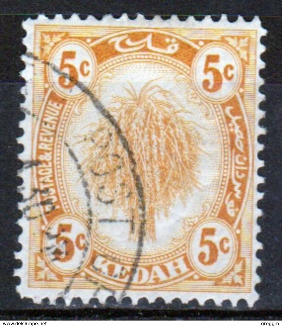 Malaysia Kedah 1922 Single 5c Definitive Stamp Which Is I Believe Cat No 55 In Fine Used - Kedah