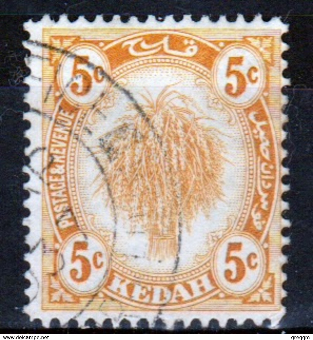 Malaysia Kedah 1922 Single 5c Definitive Stamp Which Is I Believe Cat No 55 In Fine Used - Kedah