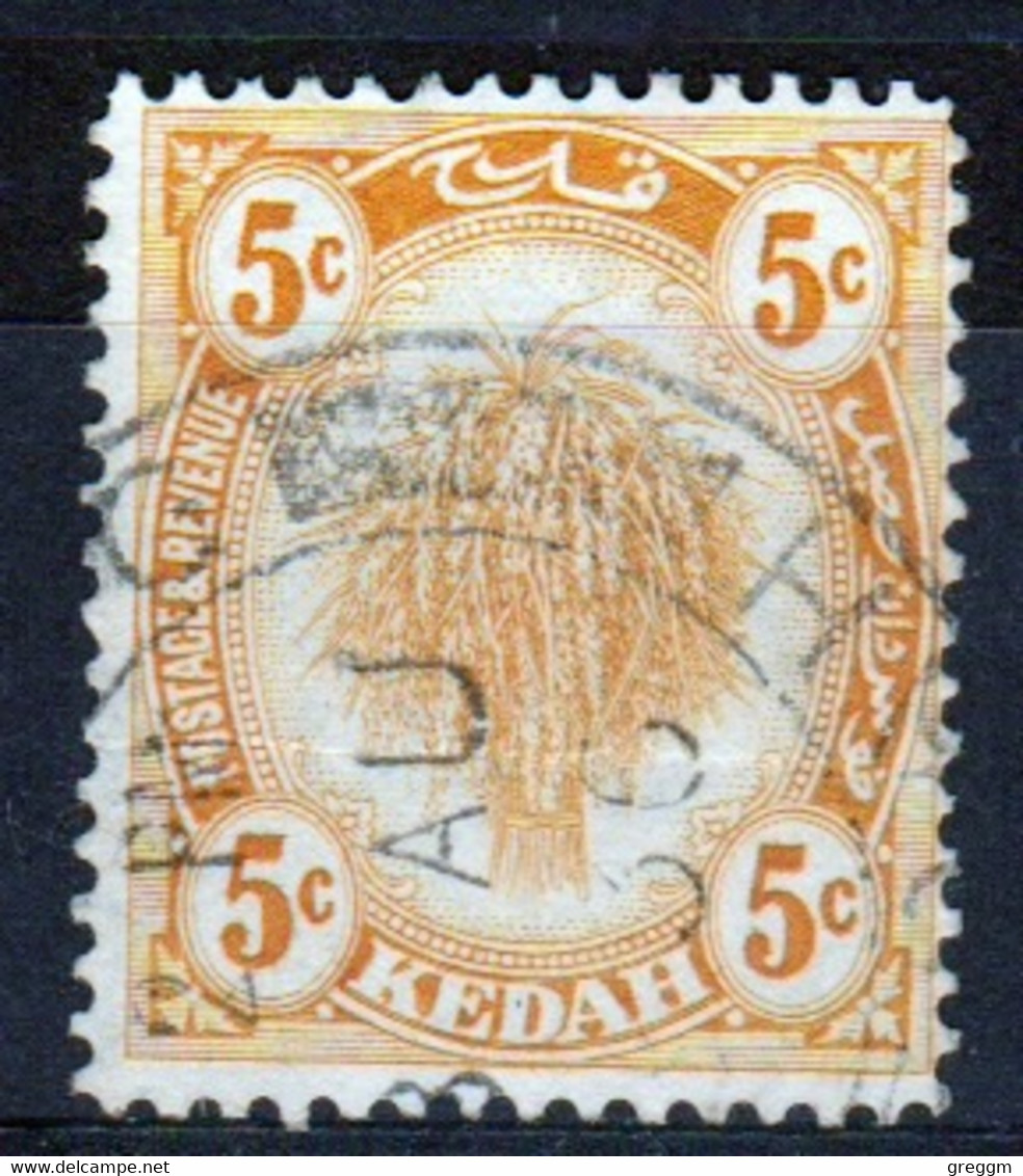 Malaysia Kedah 1922 Single 5c Definitive Stamp Which Is I Believe Cat No 55 In Fine Used - Kedah