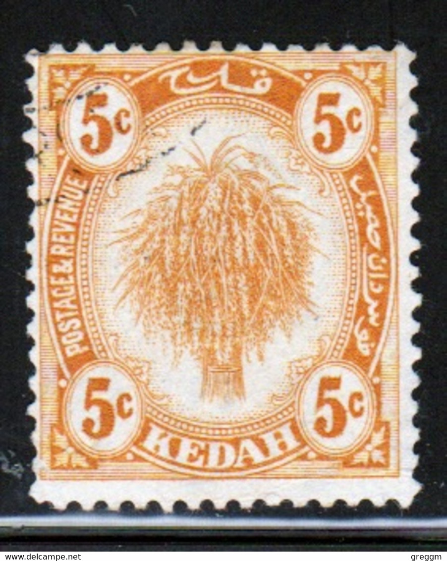 Malaysia Kedah 1922 Single 5c Definitive Stamp Which Is I Believe Cat No 55 In Fine Used - Kedah