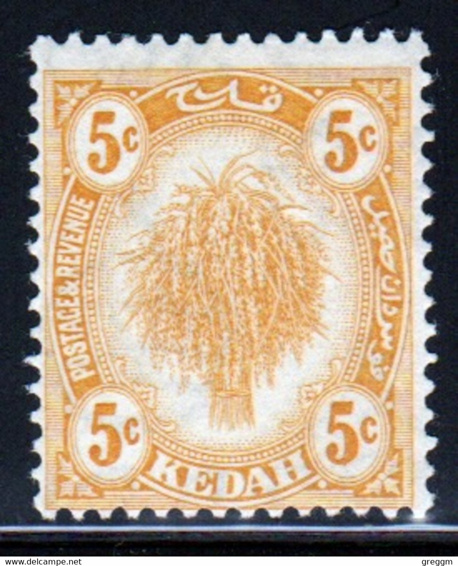 Malaysia Kedah 1922 Single 5c Definitive Stamp Which Is I Believe Cat No 55 In Mounted Mint - Kedah