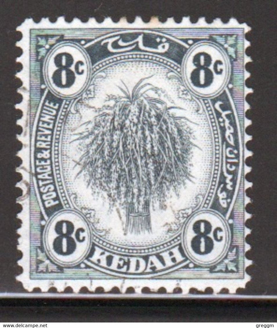 Malaysia Kedah 1922 Single 8c Definitive Stamp Which Is I Believe Cat No 57 In Fine Used - Kedah
