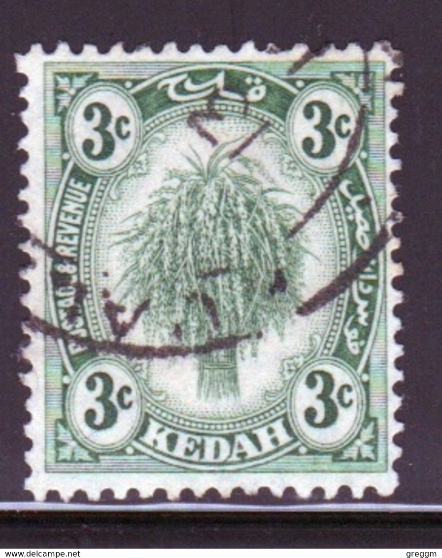 Malaysia Kedah 1922 Single 3c Definitive Stamp Which Is I Believe Cat No 53 In Fine Used - Kedah