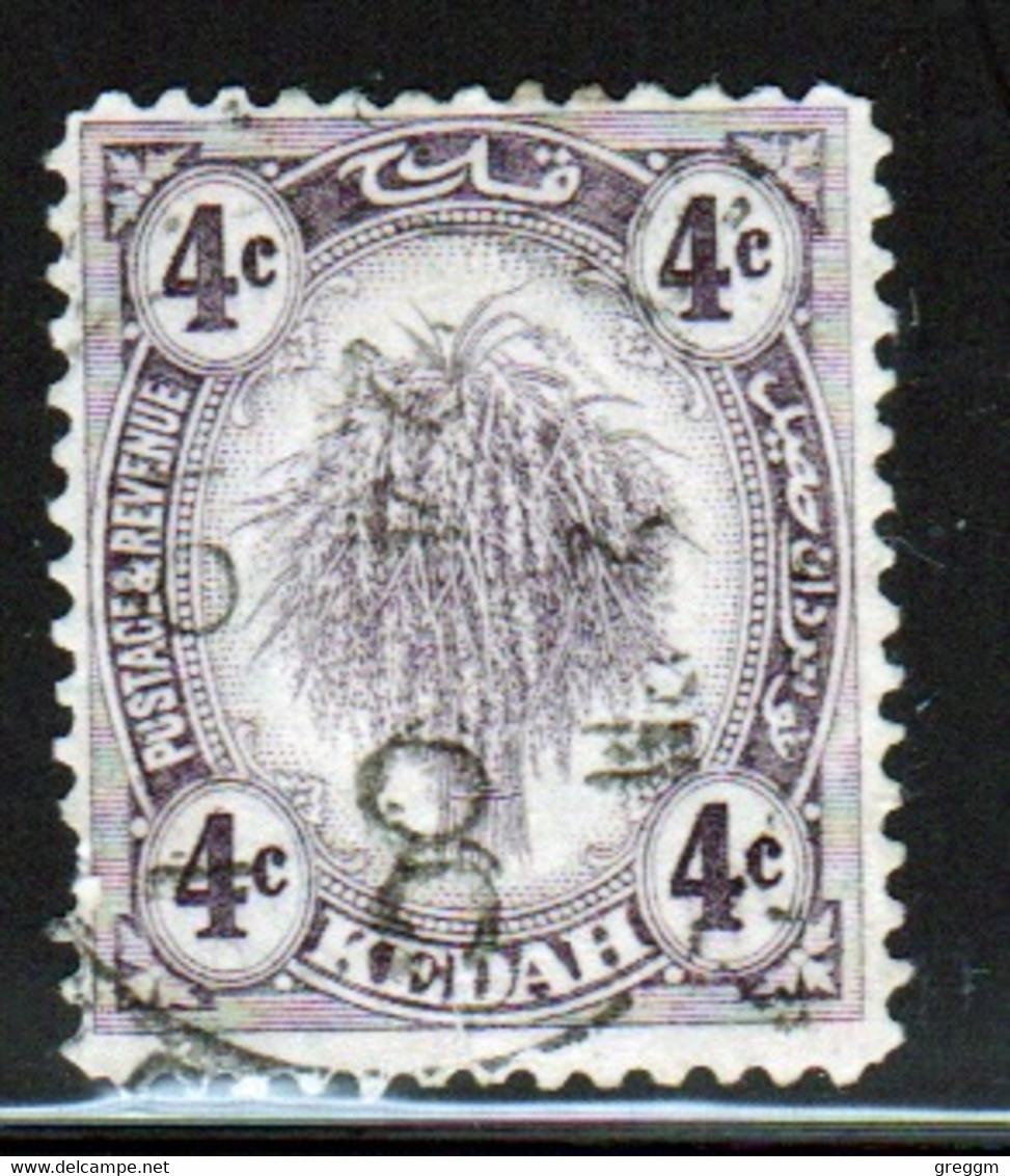 Malaysia Kedah 1922 Single 4c Definitive Stamp Which Is I Believe Cat No 54 In Fine Used - Kedah