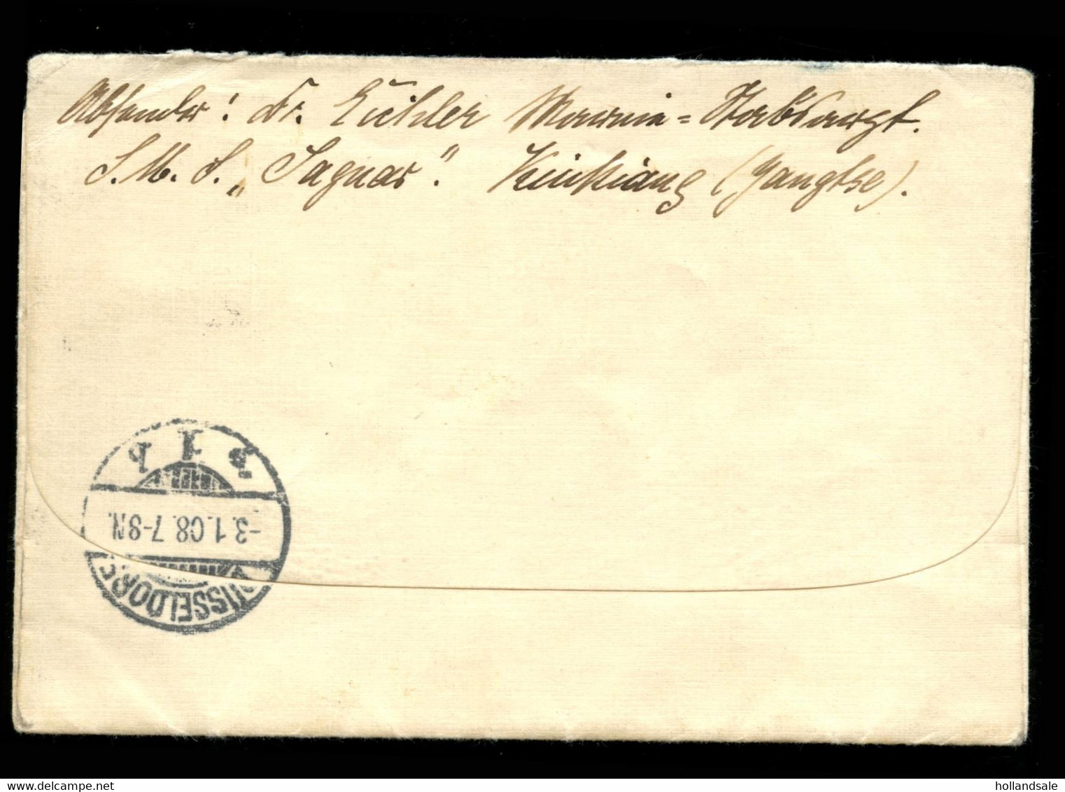 CHINA, GERMAN OFFICE - December 1907. Cover Sent From Hankan To Dusseldorf, Germany. - Storia Postale