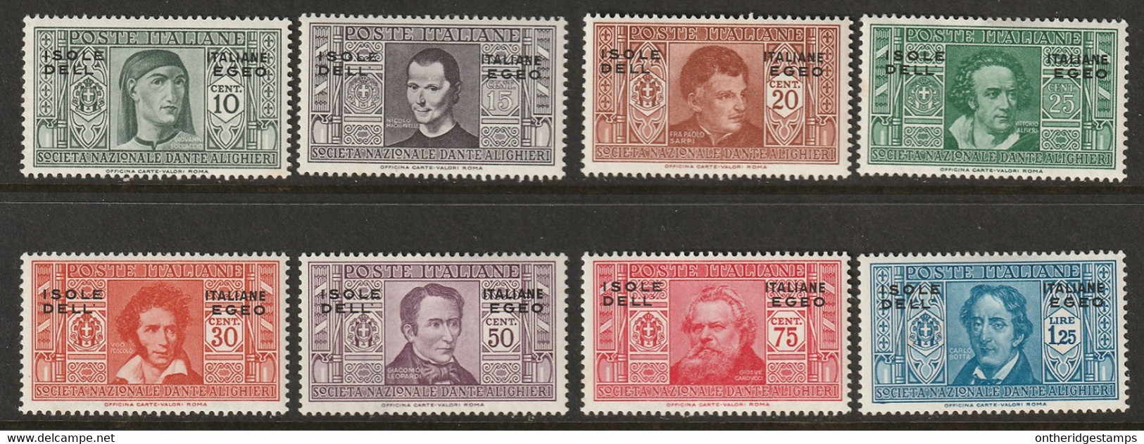 Italy Aegean Islands 1932 Sc 19-26 Egeo Sa 44-51 Yt 19-26 Partial Set MNH**/MH* - Egeo (Amministrazione Autonoma)