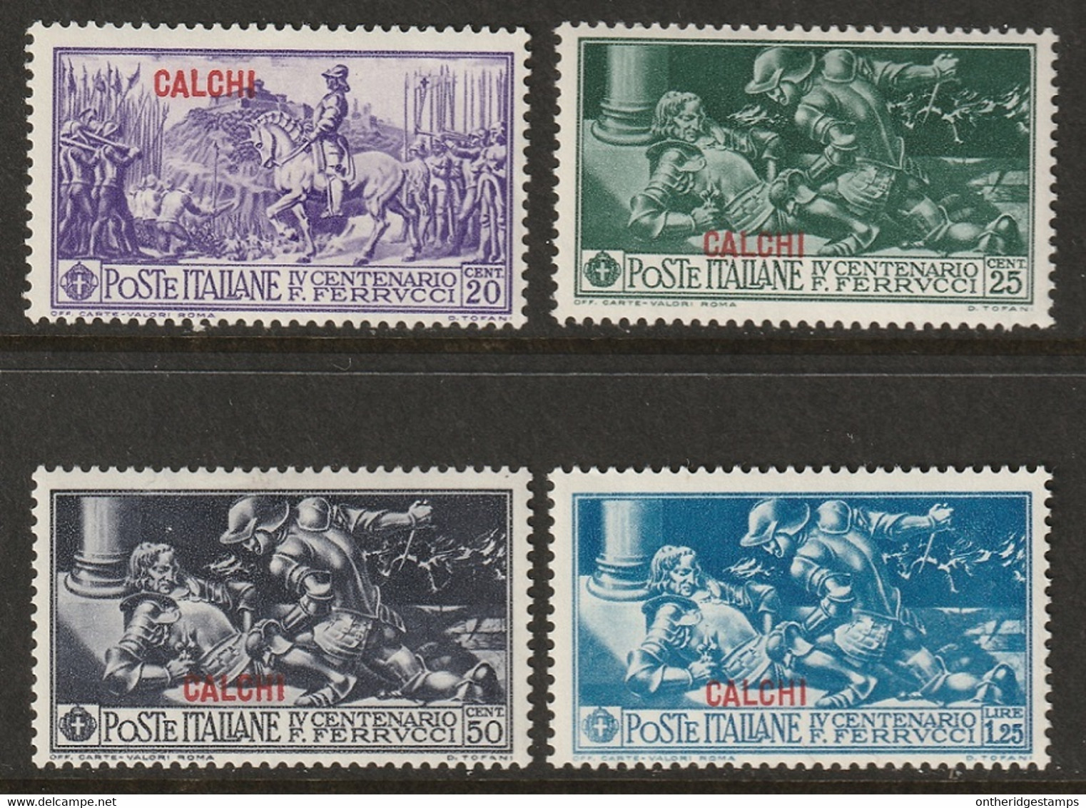 Italy Aegean Calchi 1930 Sc 12-5 Egeo Carchi Sa 12-5 Partial Set MH* - Aegean (Carchi)