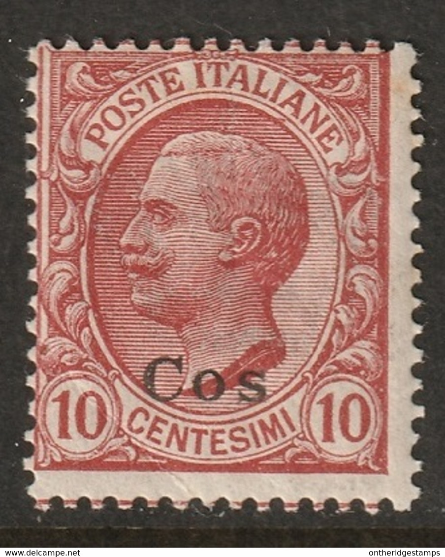 Italy Aegean Coo 1912 Sc 3 Egeo Cos Sa 3 MH* Some Crazed Gum - Aegean (Coo)